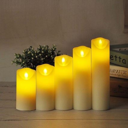 Vela LED LED/2xAA branco quente 12,5 cm