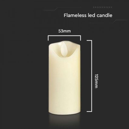Vela LED LED/2xAA branco quente 12,5 cm