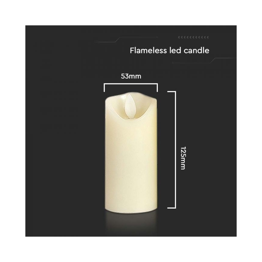 Vela LED LED/2xAA branco quente 12,5 cm
