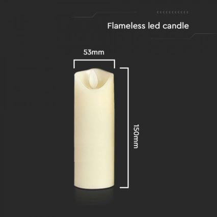 Vela LED LED/2xAA branco quente 12,5 cm
