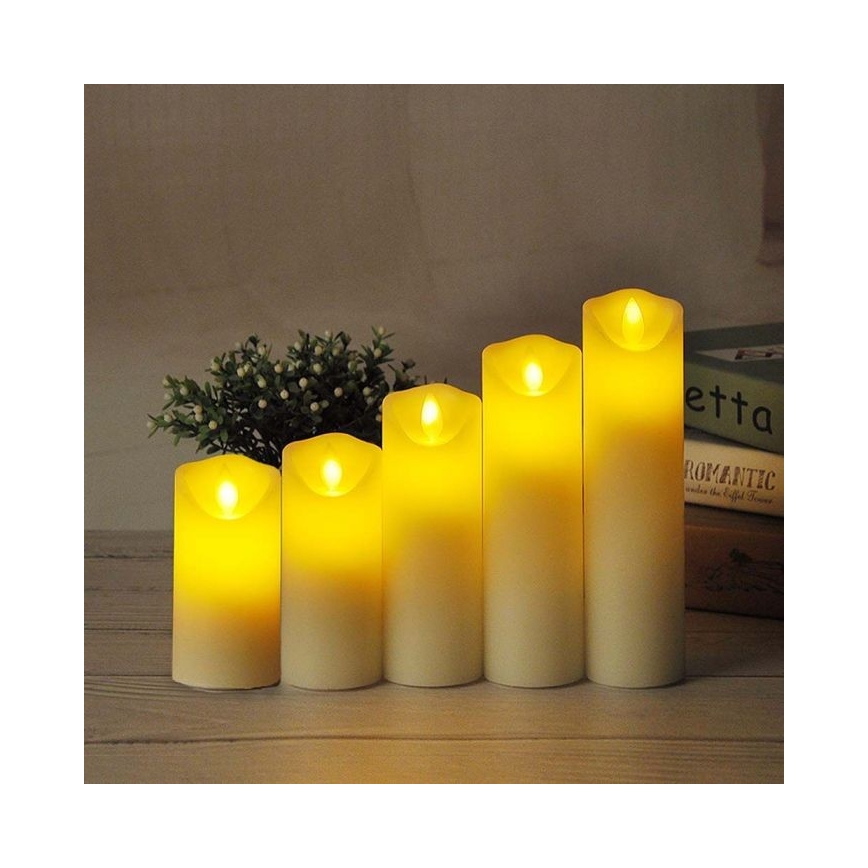 Vela LED LED/2xAA branco quente 17,5 cm
