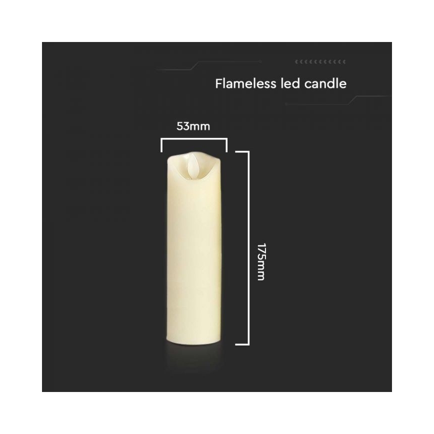 Vela LED LED/2xAA branco quente 17,5 cm