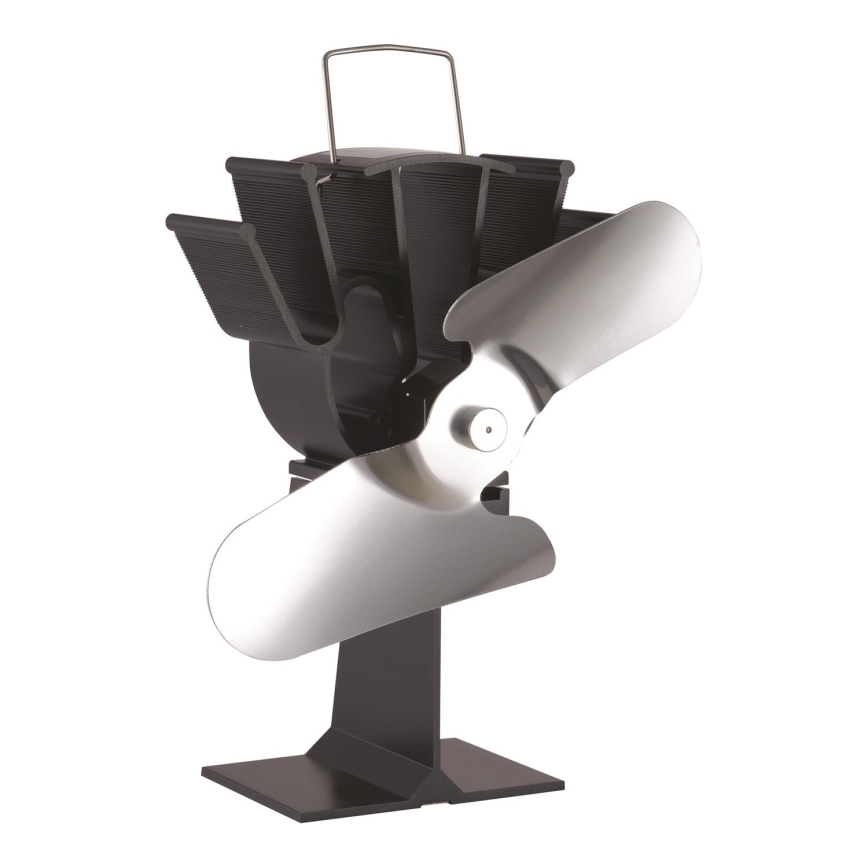 Ventilador de lareira 19,3x20,5 cm antracite/cromado brilhante