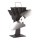 Ventilador de lareira 19,3x20,5 cm antracite/cromado brilhante