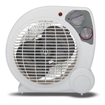 Ventoinha com elemento de aquecimento ZEFIR 1000/2000W/230V branco