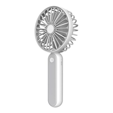 Ventoinha de bolso 1200 mm/3,7V USB cinzento/branco