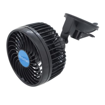 Ventoinha de carro com ventosa 4W/12V preta