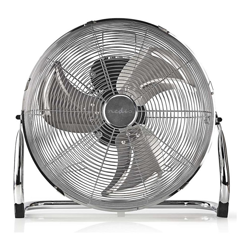 Ventoinha de chão 80W/230V cromado brilhante
