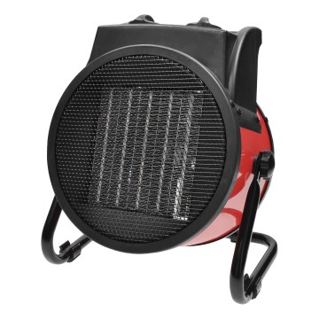 Ventoinha de chão com elemento de aquecimento cerâmico 3000W/230V preto