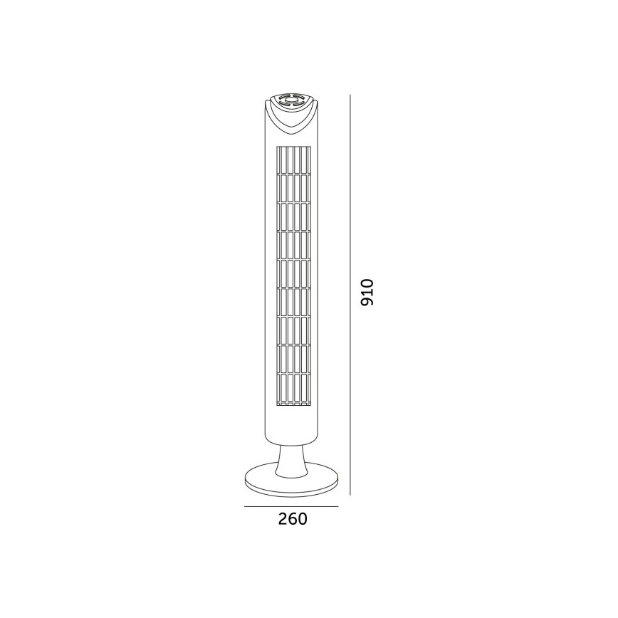 Ventoinha de chão LISSE 45W/230V 91,4 cm preto + comando