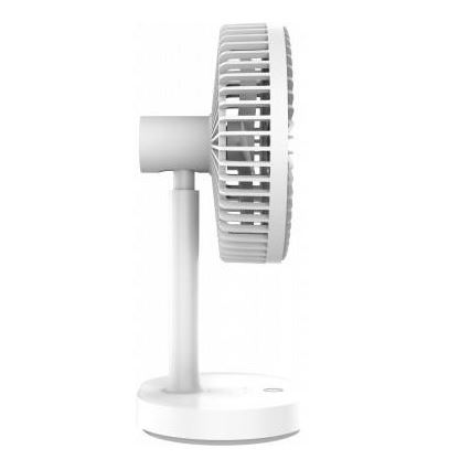 Ventoinha de mesa 3000mA/3,7V USB, 3 níveis de velocidade, cinzento/branco