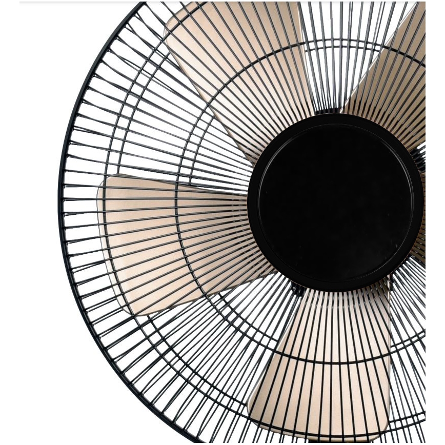 Ventoinha de mesa 40W/230V diâmetro 35 cm preto/dourado