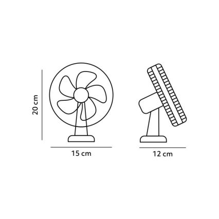 Ventoinha de mesa com clip VIENTO 6W/5V 2000 mAh branco