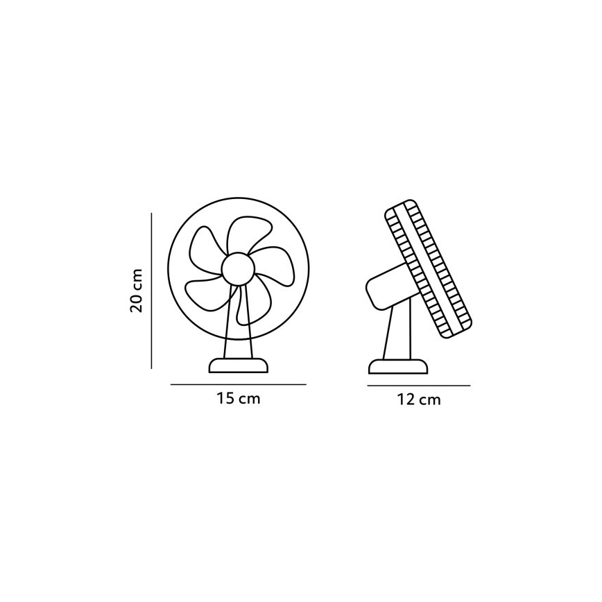 Ventoinha de mesa com clip VIENTO 6W/5V 2000 mAh branco