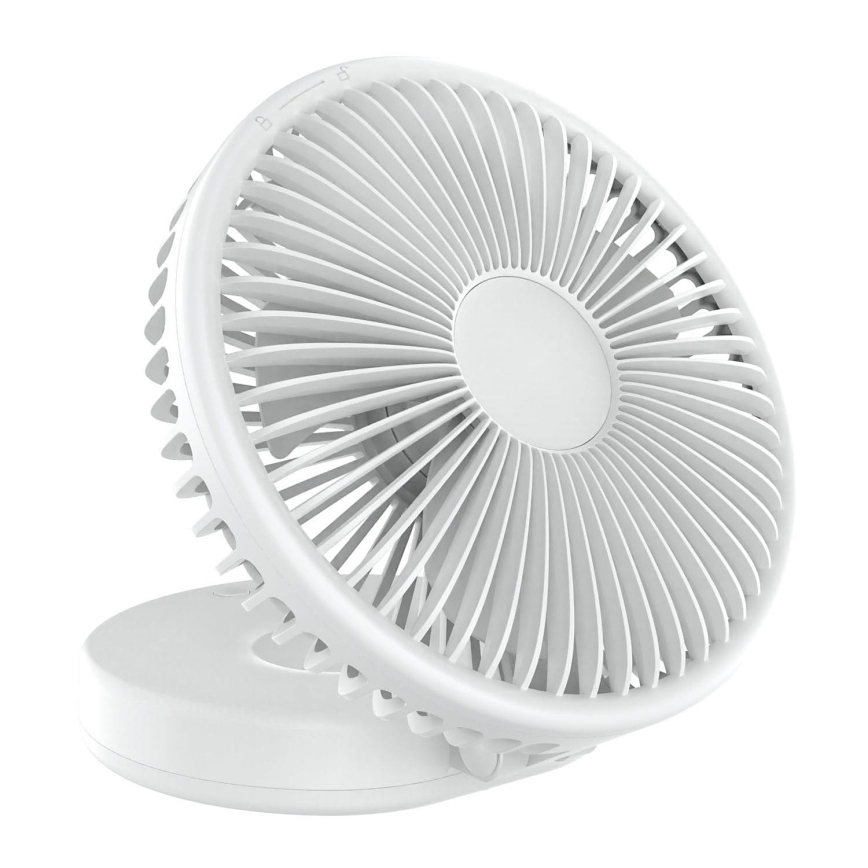 Ventoinha de mesa recarregável 10W/5V 2400 mAh branco