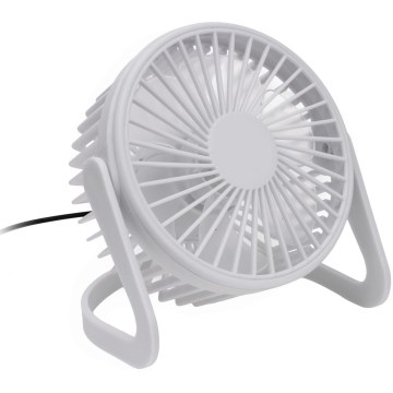 Ventoinha de mesa USB diâmetro 15 cm branco