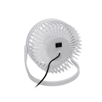Ventoinha de mesa USB diâmetro 15 cm branco