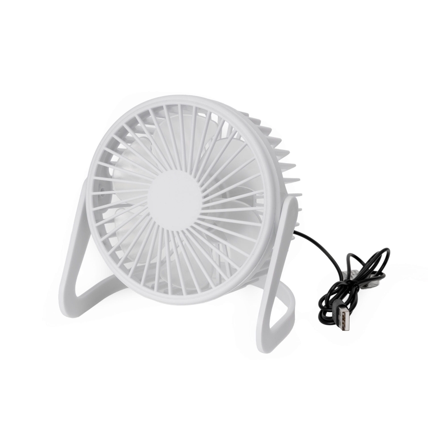 Ventoinha de mesa USB diâmetro 15 cm branco
