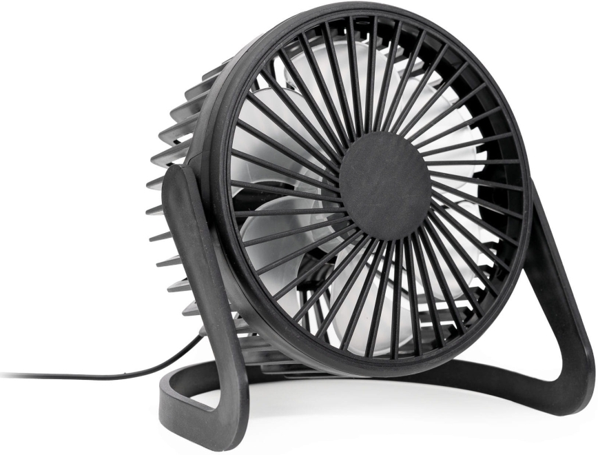 Ventoinha de mesa USB diâmetro 15 cm preto