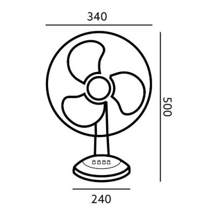 Ventoinha de mesa VIENTO 40W/230V branca