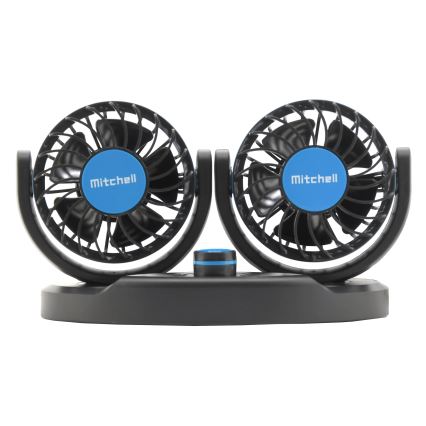 Ventoinha de tablier para automóvel 4W/12V preto