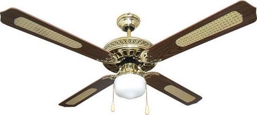Ventoinha de teto 1xE27/70W/230V diâmetro 132 cm castanho/dourado