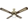 Ventoinha de teto 1xE27/70W/230V diâmetro 132 cm castanho/dourado