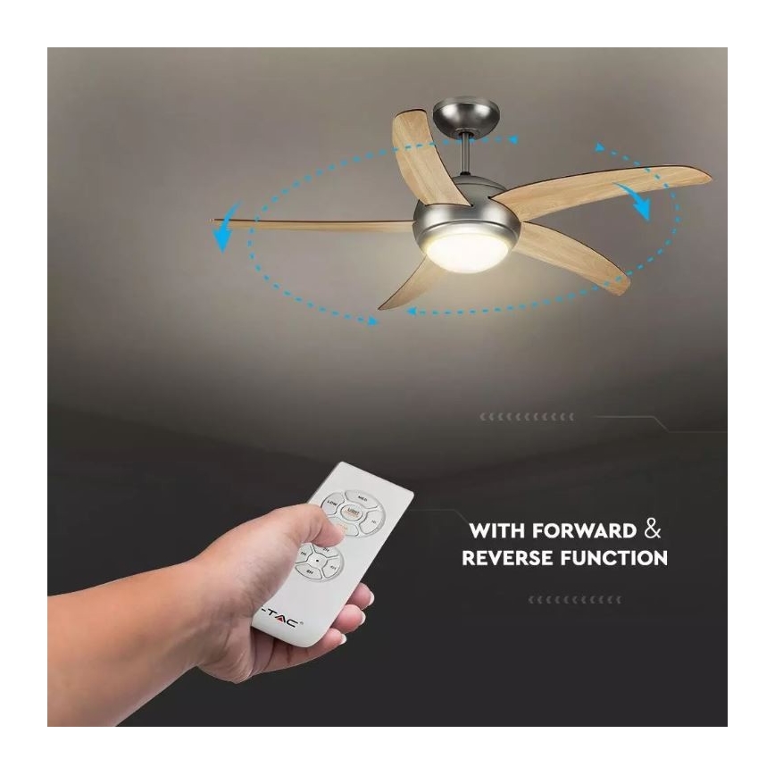 Ventoinha de teto 2xE27/20W/230V diâmetro 132 cm + comando