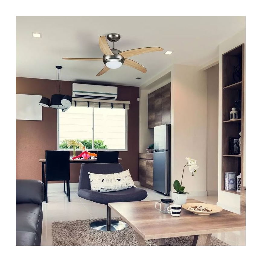 Ventoinha de teto 2xE27/20W/230V diâmetro 132 cm + comando