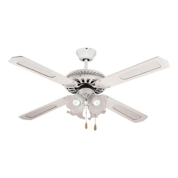 Ventoinha de teto 4xE27/70W/230V diâmetro 132 cm branco