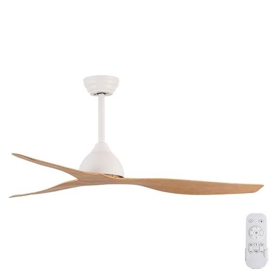 Ventoinha de teto diâmetro 132 cm bege/branco + comando