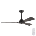 Ventoinha de teto diâmetro 132 cm IP44 preto + comando