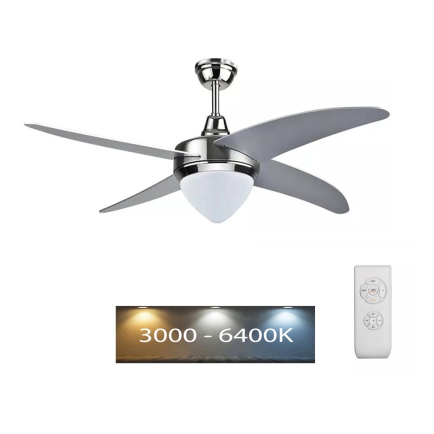 Ventoinha de teto LED/15W/230V 3000K/4000K/6400K + controlo remoto