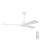 Ventoinha de teto para casa de banho d. 132 cm IP44 branco + comando