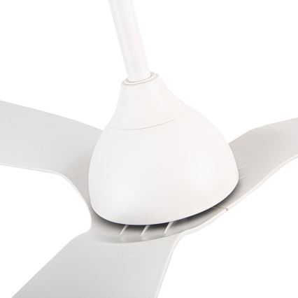 Ventoinha de teto para casa de banho d. 132 cm IP44 branco + comando