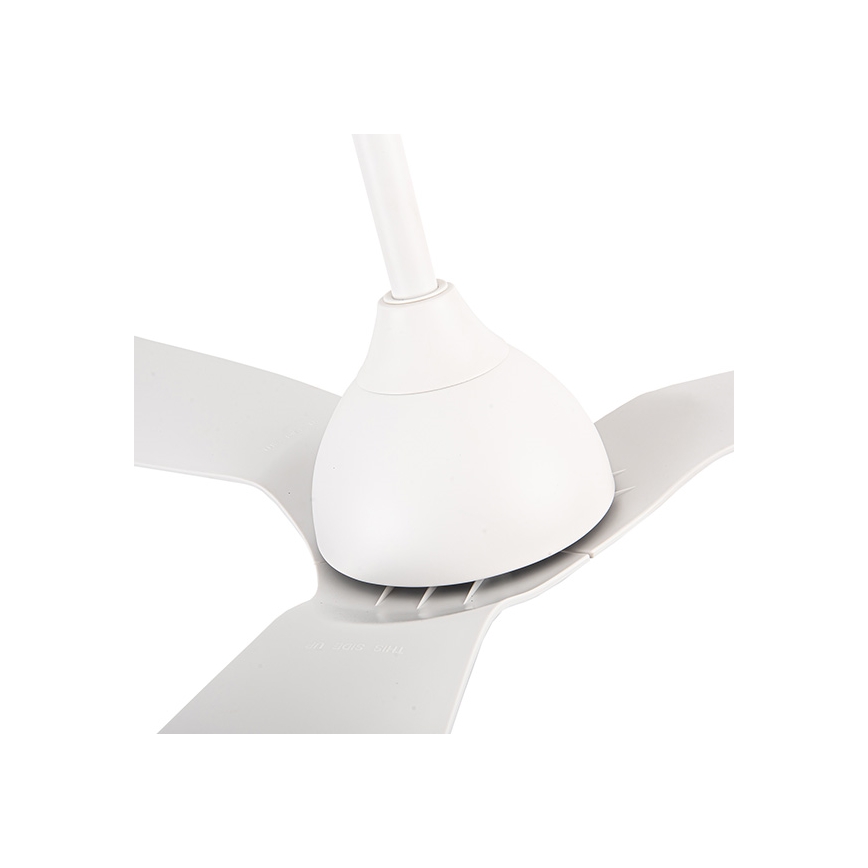 Ventoinha de teto para casa de banho d. 132 cm IP44 branco + comando
