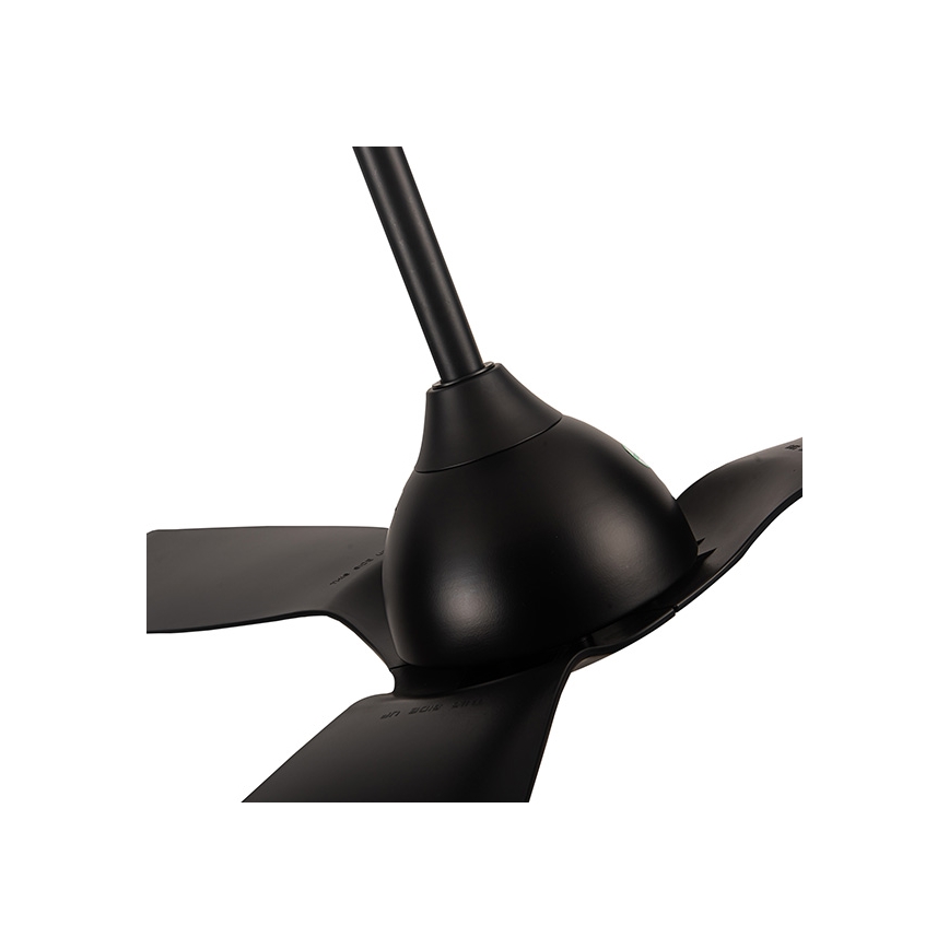 Ventoinha de teto para casa de banho d. 132 cm IP44 preto + comando