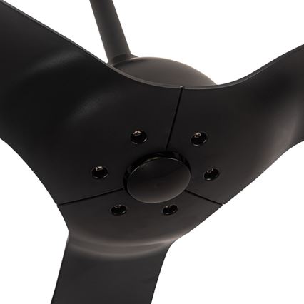Ventoinha de teto para casa de banho d. 132 cm IP44 preto + comando