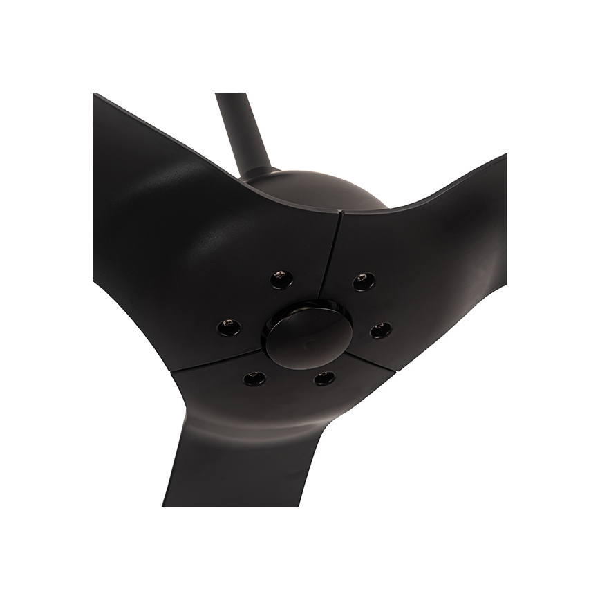 Ventoinha de teto para casa de banho d. 132 cm IP44 preto + comando