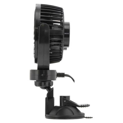 Ventoinha para automóvel com ventosa 7W/12V preto