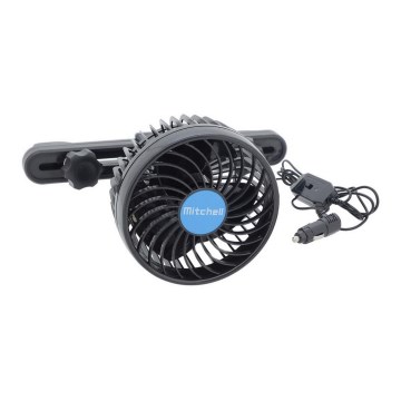 Ventoinha para encosto de cabeça de automóvel 4W/12V preto