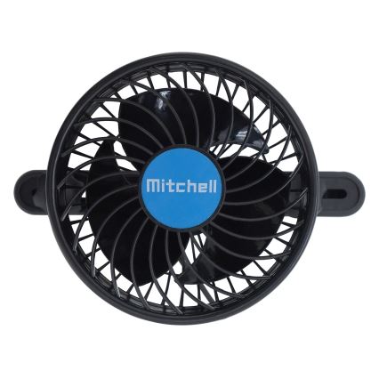 Ventoinha para encosto de cabeça de automóvel 4W/12V preto