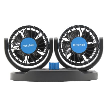 Ventoinha para painel de instrumentos do carro com USB 3W/5V preto