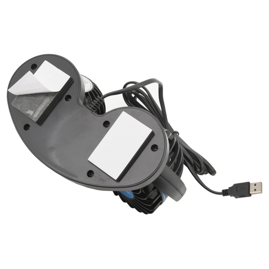 Ventoinha para painel de instrumentos do carro com USB 3W/5V preto
