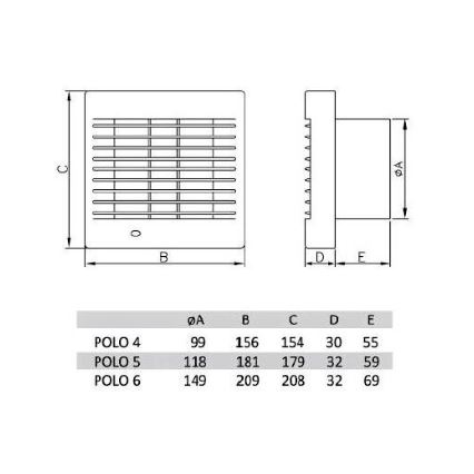 Ventoinha POLO 5/AŽ/WC
