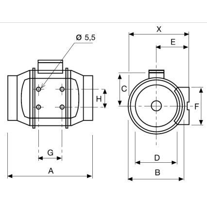 Ventoinha TD-250/100 24W/230V