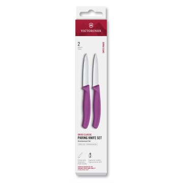 Victorinox - Conjunto de 2 facas para legumes SWISS CLASSIC 8 cm, roxo