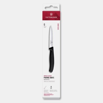 Victorinox - Conjunto de 6 facas para vegetais SWISS CLASSIC 10 cm, preto