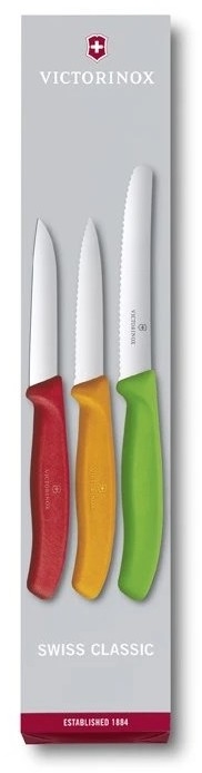 Victorinox - Conjunto de facas de cozinha para vegetais 3 unid. mistura de cores