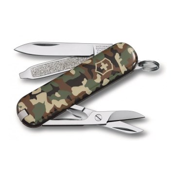 Victorinox - Faca de bolso multifuncional CLASSIC SD 5,8 cm/7 funções camoflagem